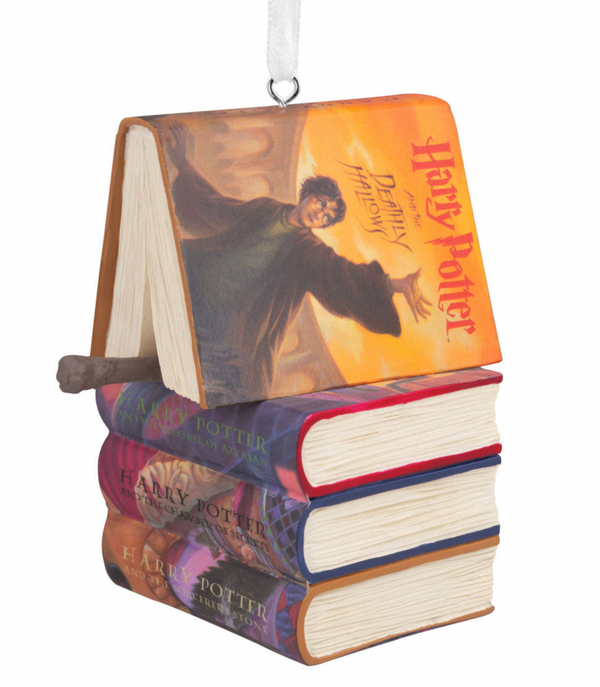Hallmark Harry Potter Stacked Books with Wand