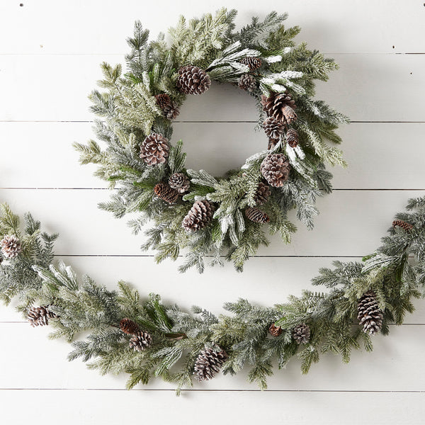 Iced Pinecone and Greenery Garland ***PRE-ORDER***
