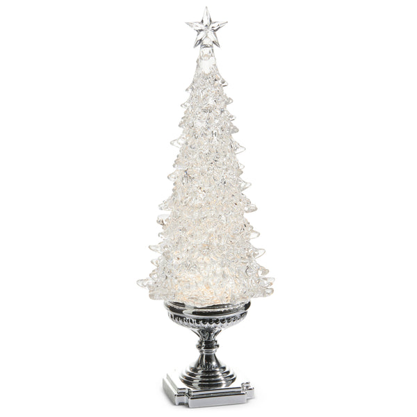 20" Lighted Tree with Swirling Silver Glitter ***PRE-ORDER***