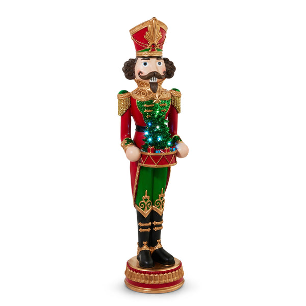 48" Lighted Traditional Nutcracker with Tree ***PRE-ORDER***