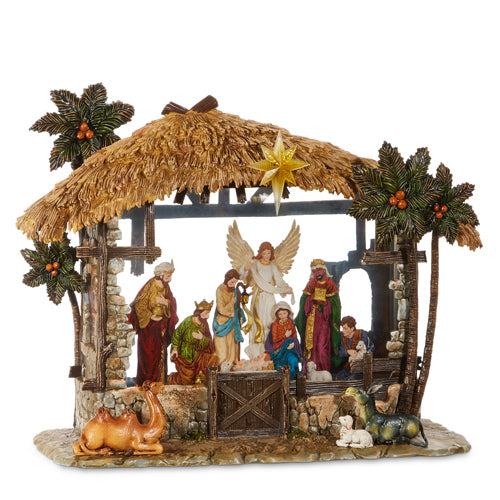 Swirling Glitter Nativity with Creche ***PRE-ORDER***