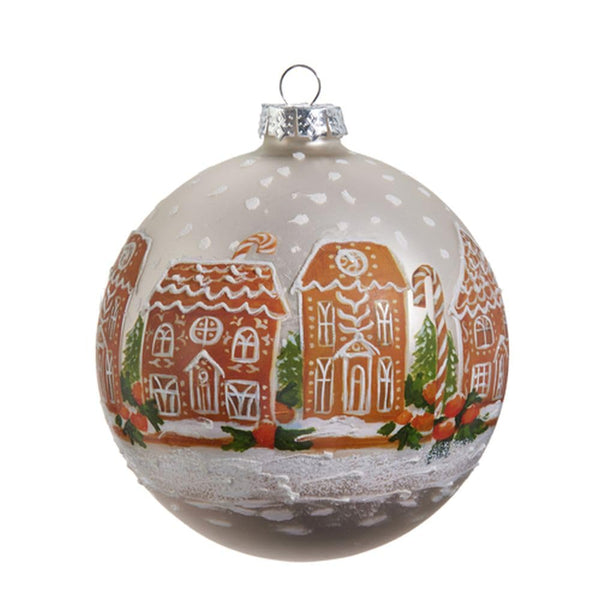 Gingerbread House Ball Ornament