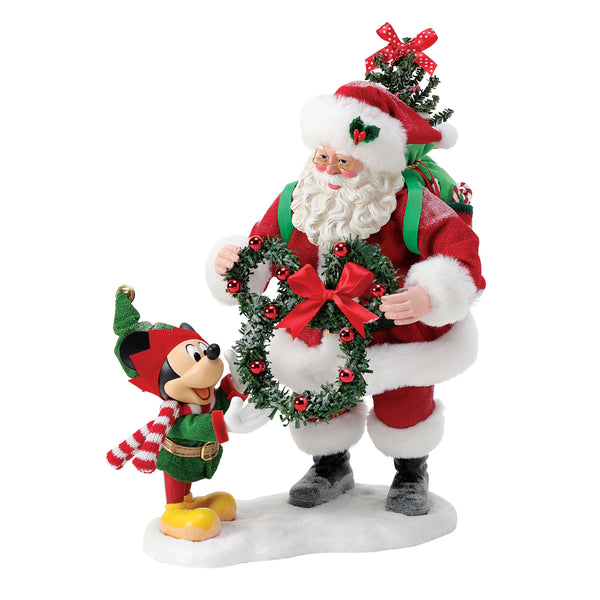 Possible Dreams Disney Santa and Elf Mickey Mouse Evergreen Friendship Figurine **PREORDER ITEM**