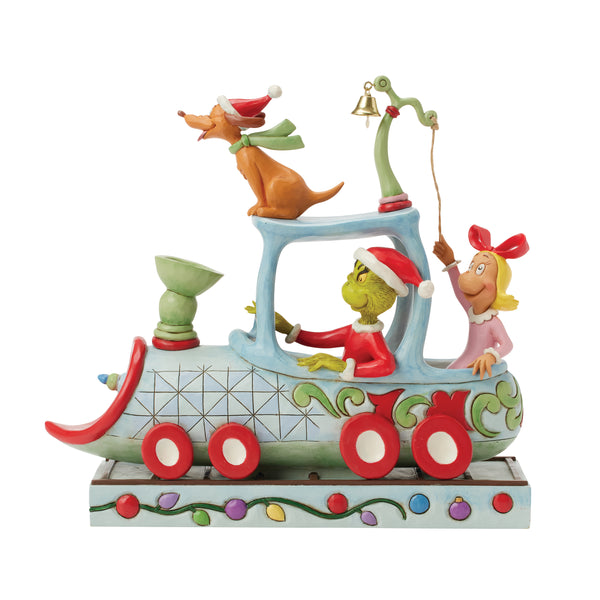 Jim Shore "Grinch Max and Cindy on Train" Figurine **PREORDER ITEM**