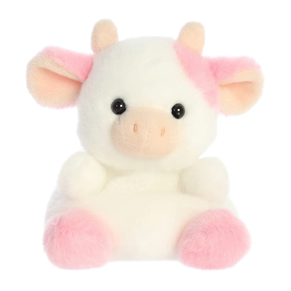 Aurora® Adorable Palm Pals™ Belle Strawberry Cow™ Stuffed Animal - Pocket-Sized Play - Collectable Fun - Pink 5 Inches