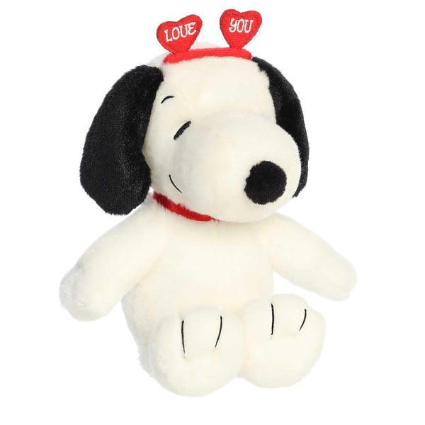 Aurora® Timeless Peanuts® Love On The Mind™ Snoopy Stuffed Animal - Classic Characters - Lasting Memories - White 9 Inches