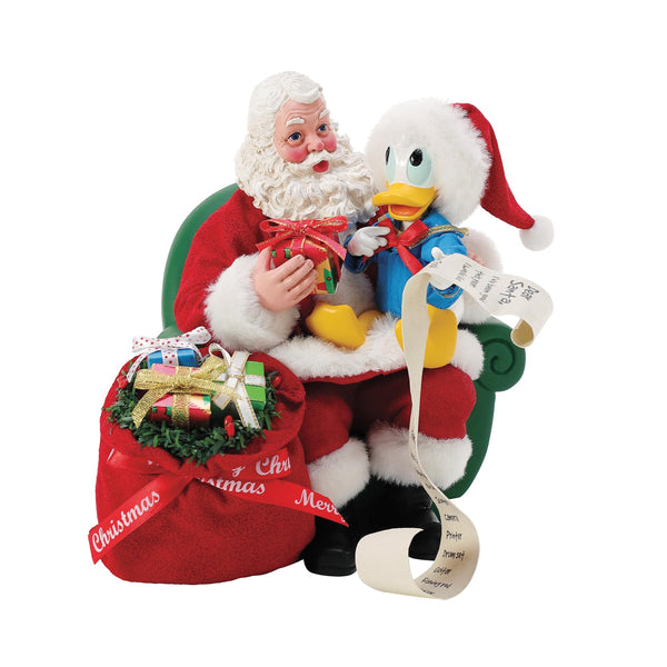 Possible Dreams Disney Santa and Donald Duck Long List Figurine **PREORDER ITEM**