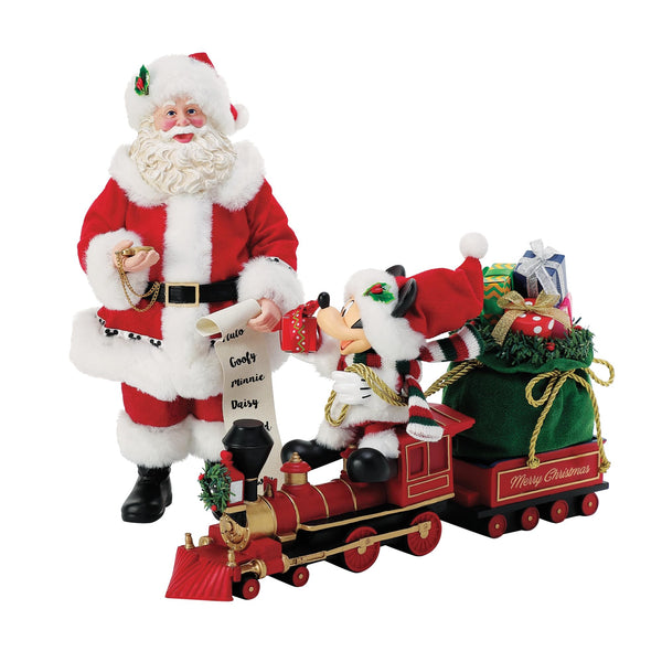 Possible Dreams Disney Santa and Mickey Mouse Train All Aboard Figurine Set