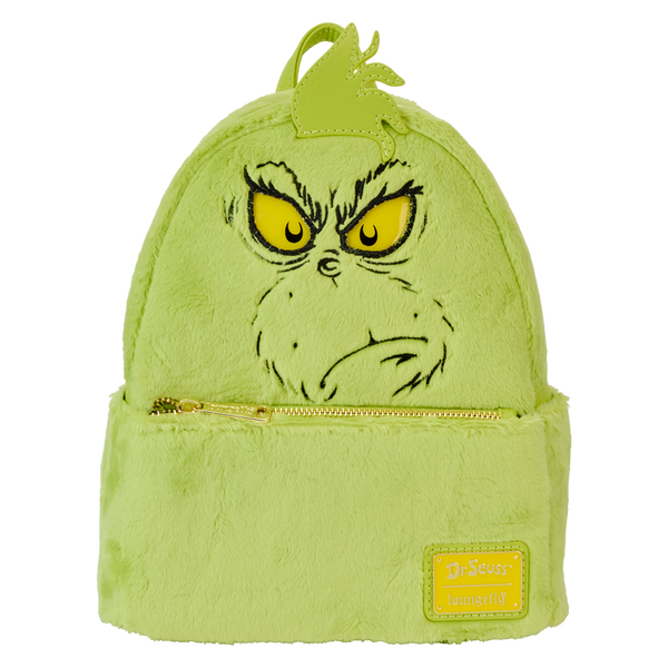 Loungefly Dr. Seuss' How The Grinch Stole Christmas! Plush Cosplay Light Up Mini Backpack