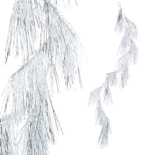 6' Silver Tinsel Garland ***PRE-ORDER***