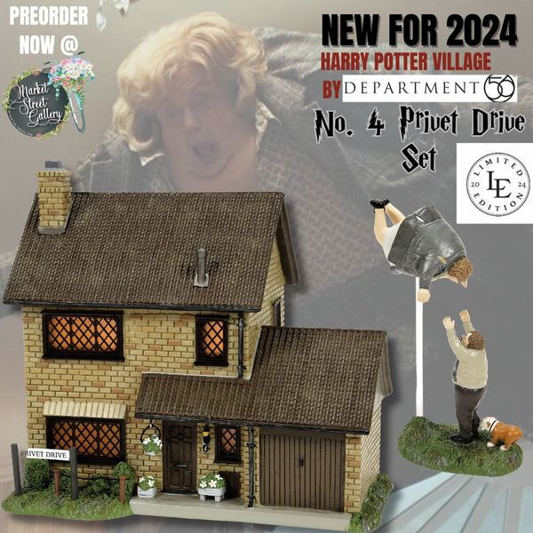NEW 2024  Department 56 Harry Potter Village No. 4 Privet Drive Set LIMITED EDITION **PREORDER ITEM**