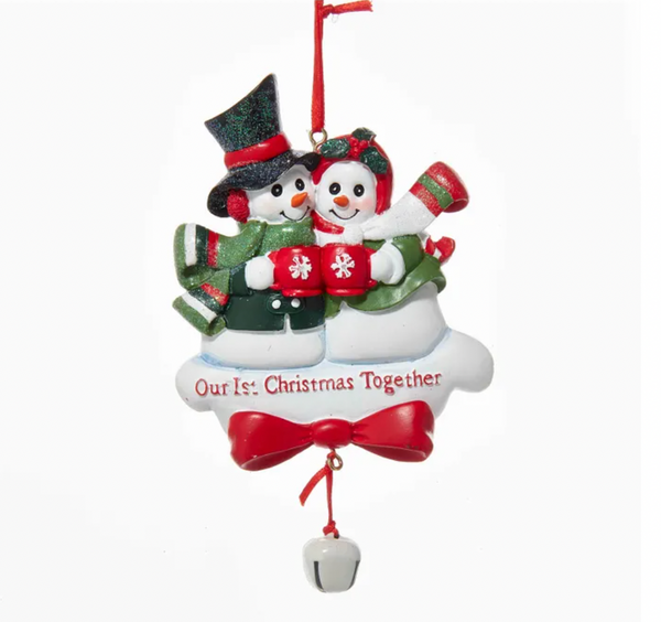 Our 1st Christmas Together Snow Couple Ornament