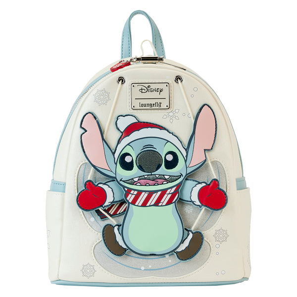Loungefly Stitch Holiday Snow Angel Glitter Mini Backpack **PREORDER ITEM**