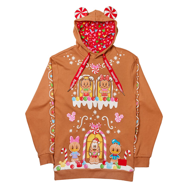 Loungefly Mickey & Friends Gingerbread House Unisex Hoodie **PREORDER ITEM**