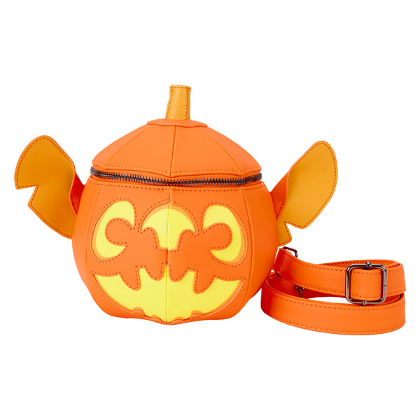 Loungefly Glow-in-the-Dark Stitch Figural Pumpkin Crossbody