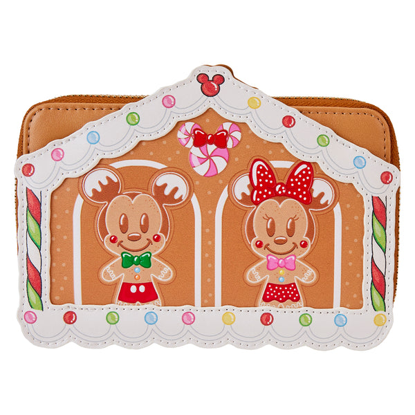 Loungefly Mickey & Friends Gingerbread House Zip Around Wallet