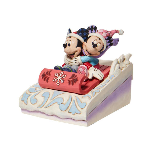 Disney Traditions Mickey and Minnie Sledding