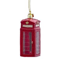 Noble Gems British Phone Booth Christmas Ornament