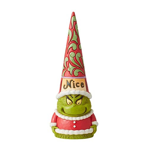Jim Shore Enesco 60127040Two Sided Naughty/Nice Grinch Gnome 8.19"