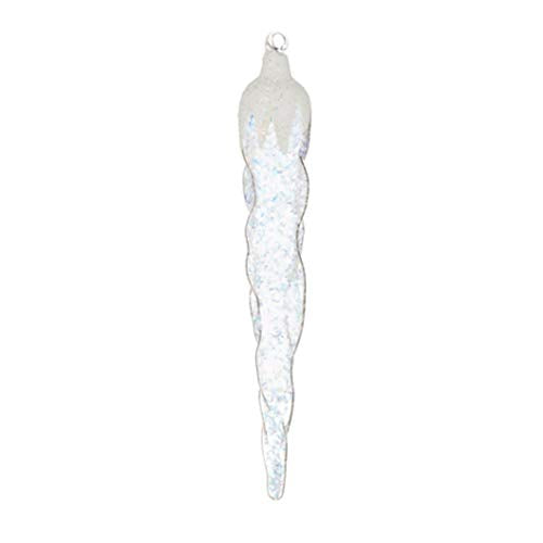 Raz Imports Glass Frosted Icicle Ornament