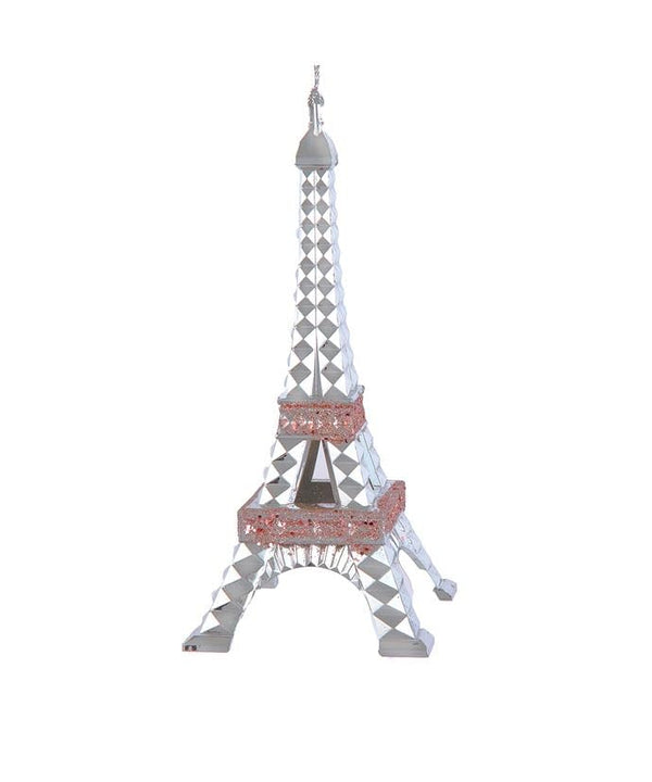 Chrome Finish Eiffel Tower Ornament