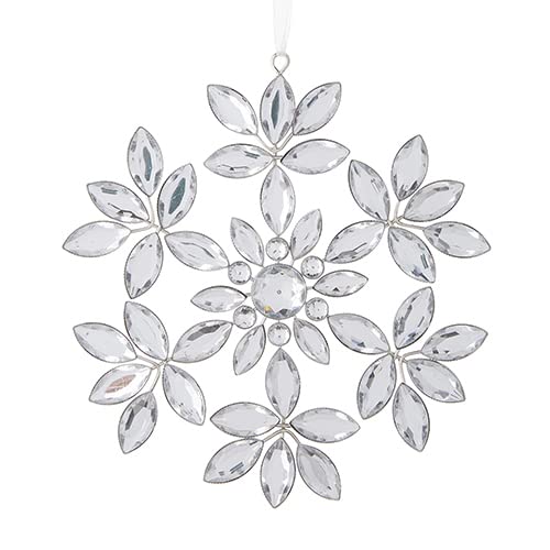 Clear Jeweled Snowflake Ornament