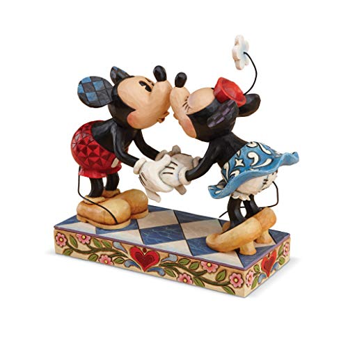 Disney Traditions Mickey Mouse Kissing Minnie Stone Resin Figurine