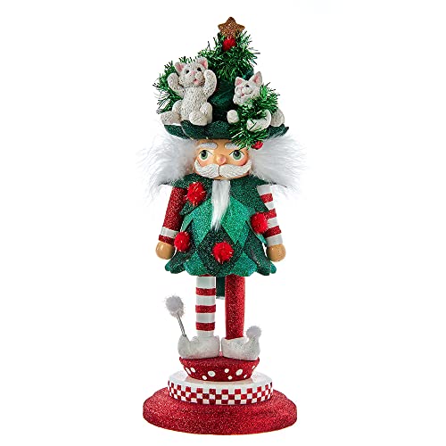 Hollywood Nutcrackers Hollywood Cats in Tree Hat Nutcracker, 14-Inch, Multicolored