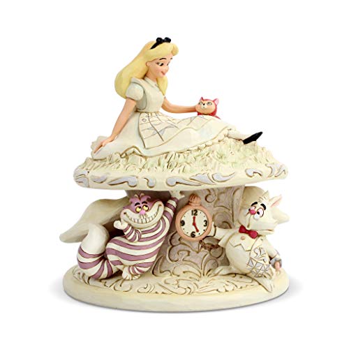 Disney Traditions White Woodland Alice in Wonderland Mushroom Figurine