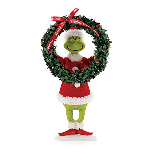 Possible Dreams The Grinch Decorates with Wreath Figurine