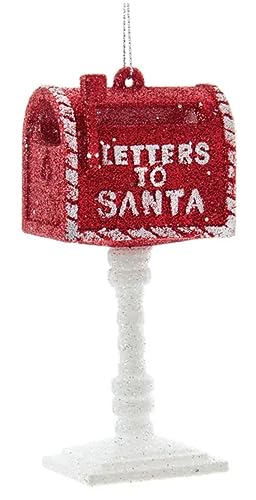 Red and White "Letters To Santa" Mailbox Ornament