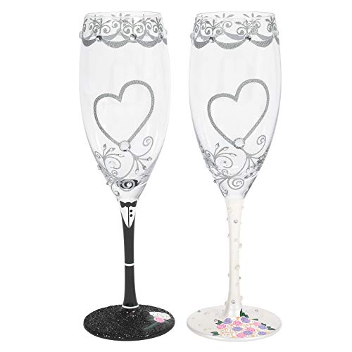 Lolita Mr. and Mrs. Toasting Wine Glass Set of 2