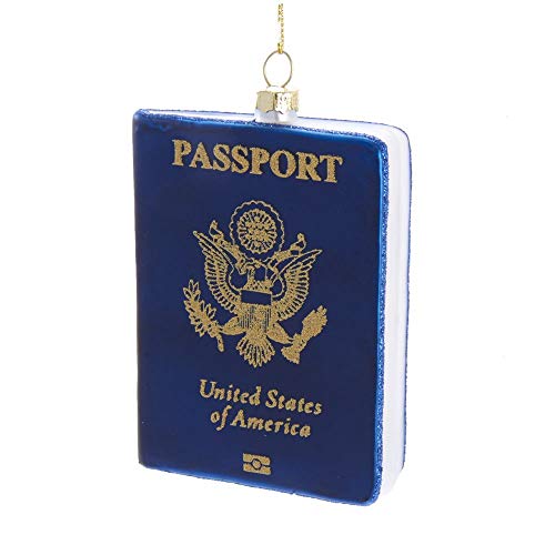 Kurt Adler Glass US Passport Ornament