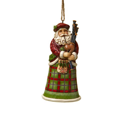 Jim Shore Heartwood Creek Scottish Santa Stone Resin Hanging Ornament