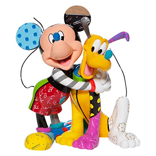 Enesco Disney by Romero Britto Mickey Mouse Hugging Pluto Figurine