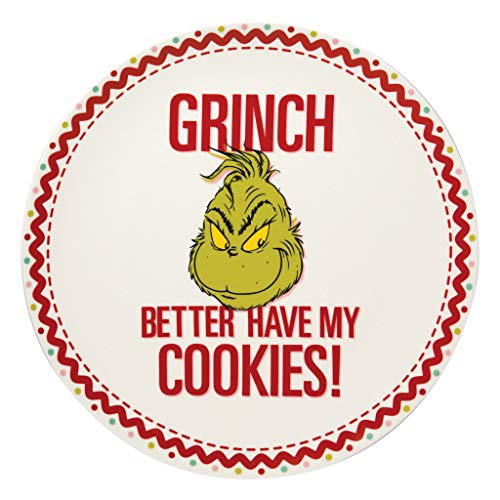 Grinch "Better Have My Cookies" Dinner Plate Dessert Platter