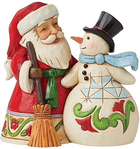 Enesco Jim Shore Heartwood Creek Santa and Snowman Pint Sized Figurine