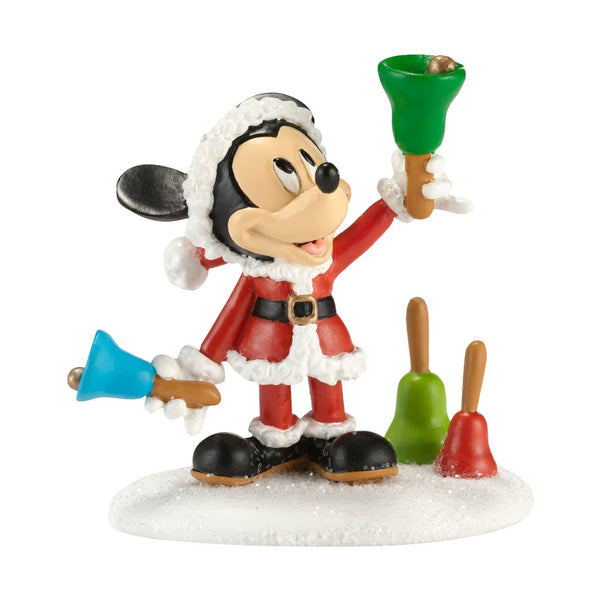 Department 56 Disney Village Mickey Ringing in the Holidays Accessory Figurine, 2.375 inch