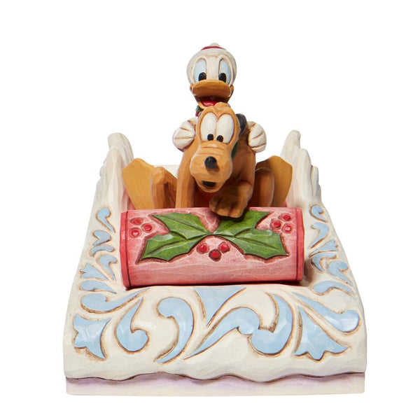 Disney Traditions Donald and Pluto Sledding
