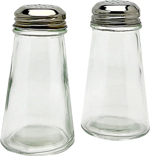 Classic Tapered Salt and Pepper Shakers Glass Set