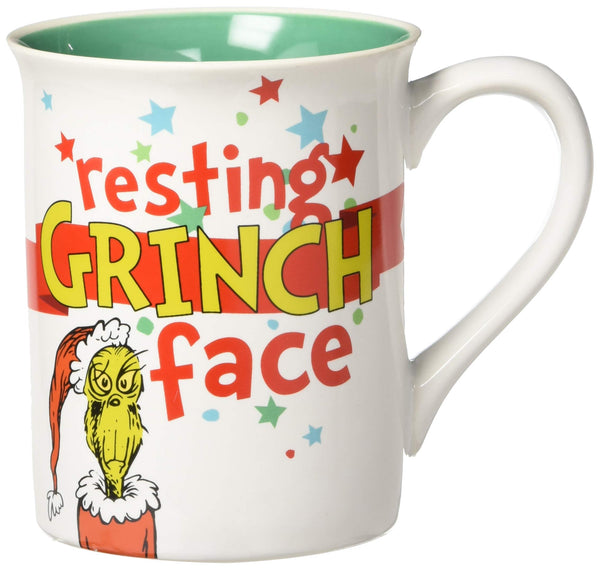 Resting Grinch Face Stoneware Mug