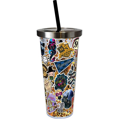 Harry Potter Sticker Art Insulated Cup with Straw
