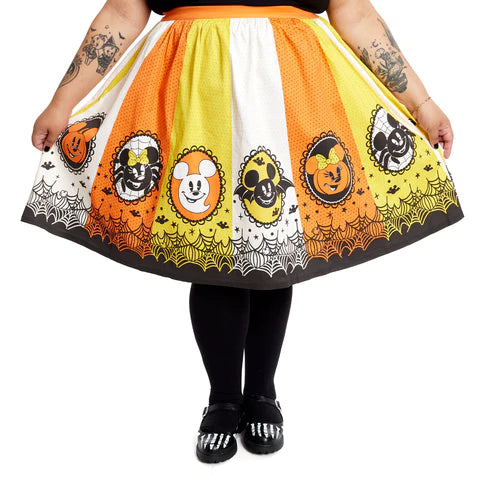 Stitch Shoppe Mickey & Minnie Mouse Candy Corn Sandy Skirt