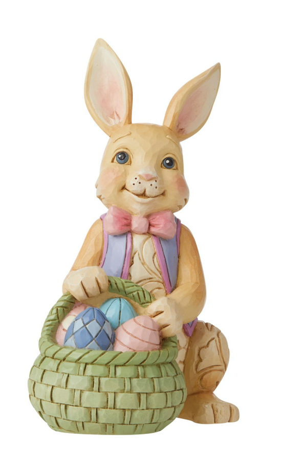 Mini Bunny With Easter Basket by Jim Shore