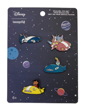 Disney Loungefly Lilo & Stitch Space Adventure 4 pc Pin Set