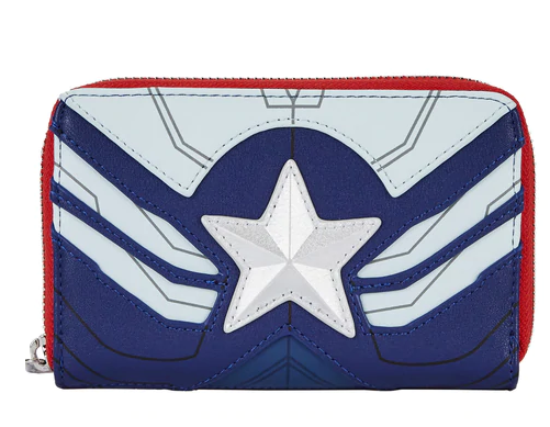 Loungefly Marvel Falcon Captain America Zip Around Wallet