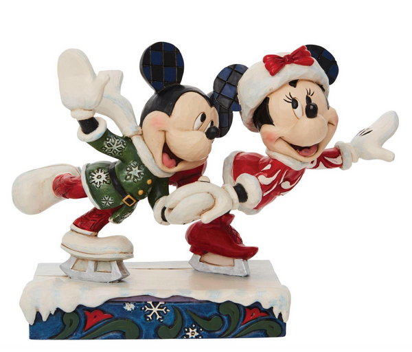 Disney Traditions Mickey and Minnie Ice Skating