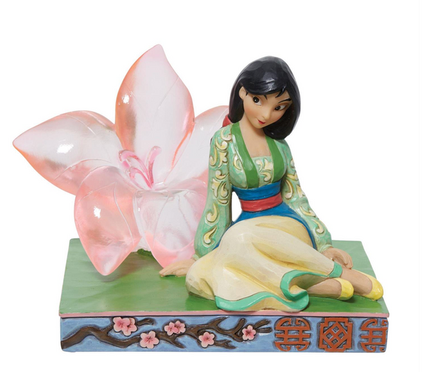 2023  Disney Traditions Mulan Clear Resin Cherry Blossom, "A Rare and Beautiful Bloom"
