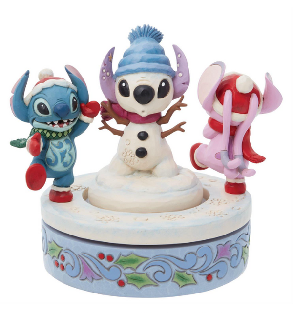 NEW Stitch & Angel Build a Snowman Disney Traditions by Jim Shore