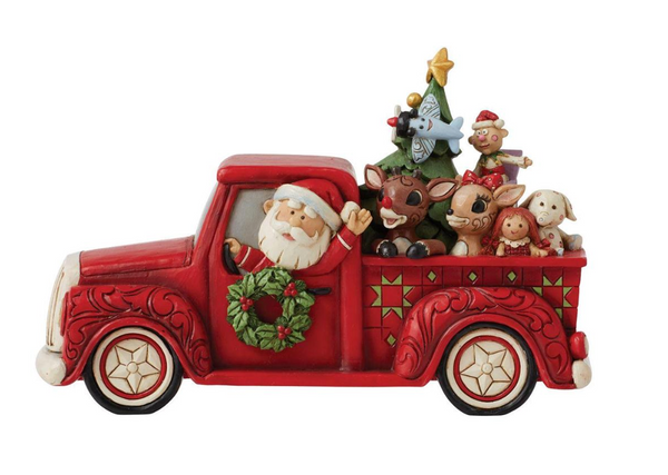 Rudolph in Red Pickup by Jim Shore